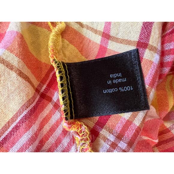 Lane Bryant Madras plaid lightweight flowing top Plus Size - Picture 6 of 6